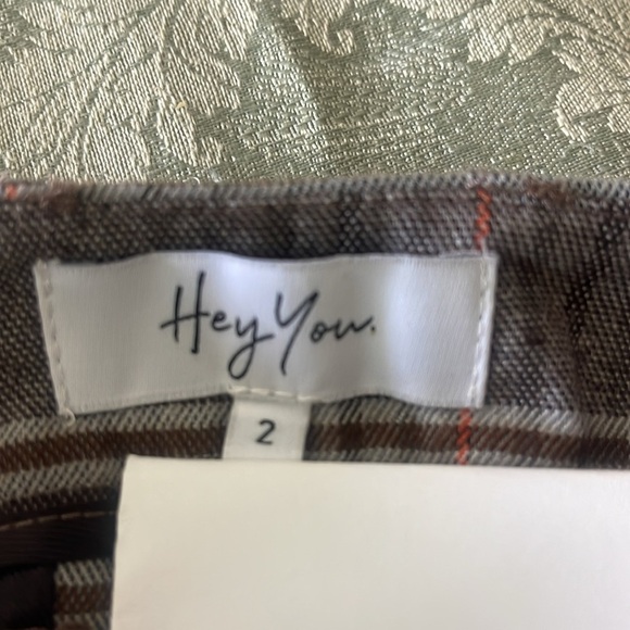 Hey You Plaid Kimmit Trousers with Black Slit Elastic Cuffs – Size 2 - Picture 10 of 13